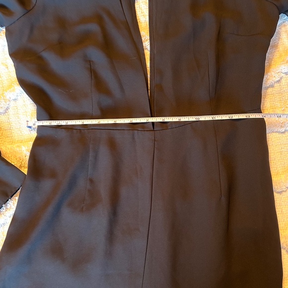 Deep V Black Jumpsuit with Sheer Sleeves by Forever 21 - Picture 8 of 10